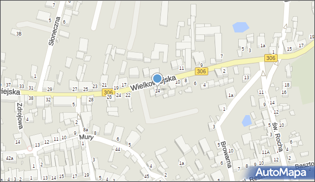 Buk, Wielkowiejska, 14, mapa Buk