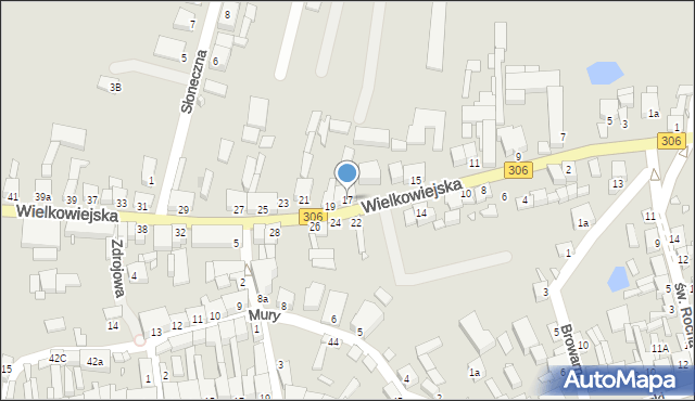 Buk, Wielkowiejska, 17, mapa Buk