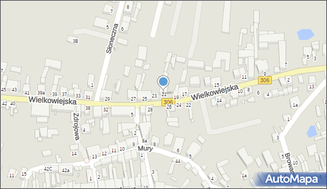 Buk, Wielkowiejska, 21, mapa Buk