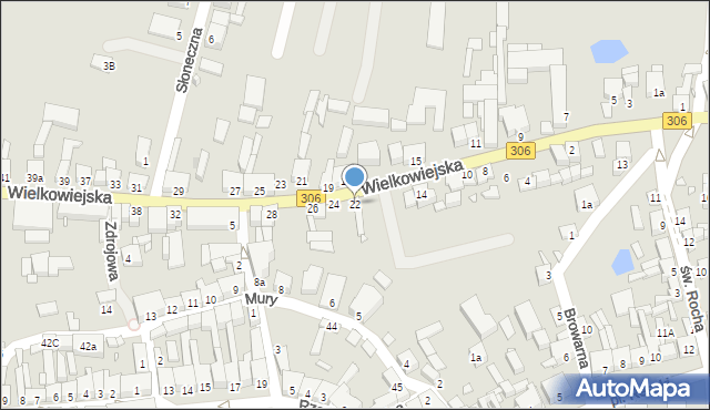 Buk, Wielkowiejska, 22, mapa Buk