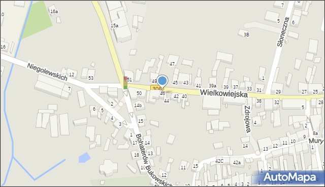 Buk, Wielkowiejska, 46, mapa Buk