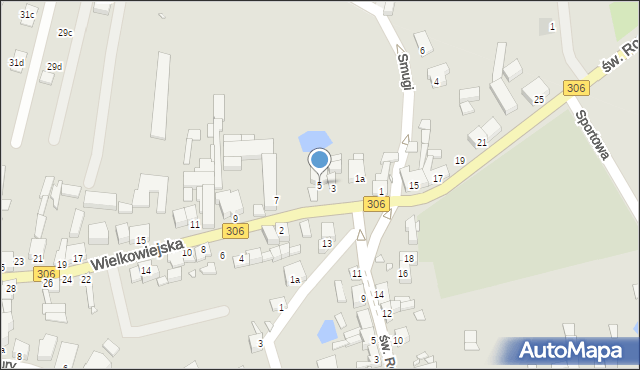 Buk, Wielkowiejska, 5, mapa Buk