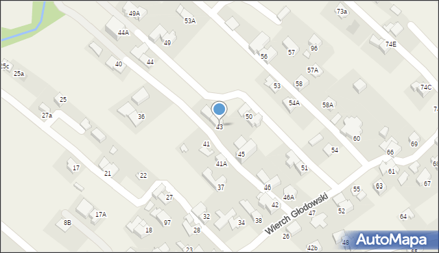 Bukowina Tatrzańska, Wierch Głodowski, 43, mapa Bukowina Tatrzańska