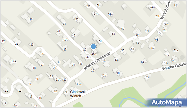 Bukowina Tatrzańska, Wierch Głodowski, 46A, mapa Bukowina Tatrzańska