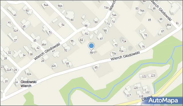 Bukowina Tatrzańska, Wierch Głodowski, 64, mapa Bukowina Tatrzańska