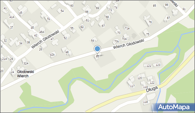 Bukowina Tatrzańska, Wierch Głodowski, 65, mapa Bukowina Tatrzańska