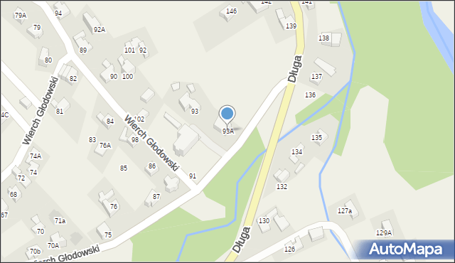 Bukowina Tatrzańska, Wierch Głodowski, 93A, mapa Bukowina Tatrzańska