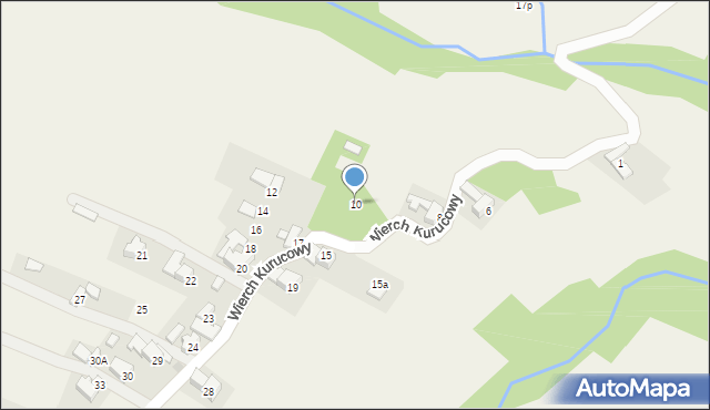 Bukowina Tatrzańska, Wierch Kurucowy, 10, mapa Bukowina Tatrzańska