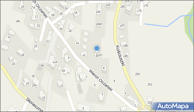 Bukowina Tatrzańska, Wierch Olczański, 10, mapa Bukowina Tatrzańska