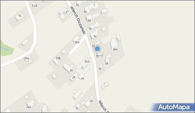 Bukowina Tatrzańska, Wierch Olczański, 50, mapa Bukowina Tatrzańska