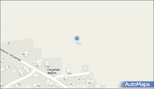 Bukowina Tatrzańska, Wierch Olczański, 88a, mapa Bukowina Tatrzańska