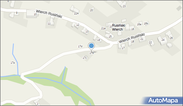 Bukowina Tatrzańska, Wierch Rusiński, 17b, mapa Bukowina Tatrzańska