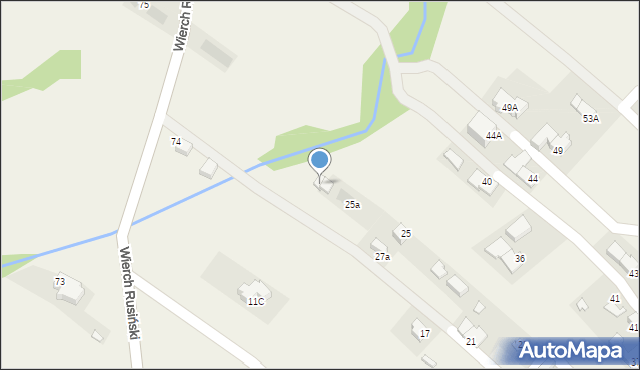 Bukowina Tatrzańska, Wierch Rusiński, 25c, mapa Bukowina Tatrzańska