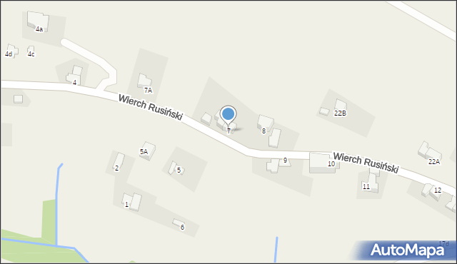 Bukowina Tatrzańska, Wierch Rusiński, 7, mapa Bukowina Tatrzańska