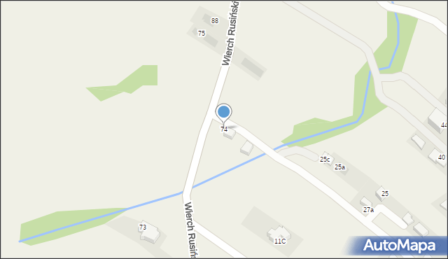 Bukowina Tatrzańska, Wierch Rusiński, 74, mapa Bukowina Tatrzańska