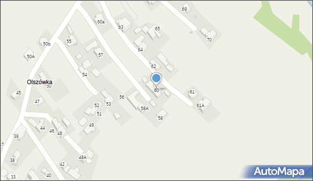 Bukowina Tatrzańska, Wierch Spiski, 60, mapa Bukowina Tatrzańska