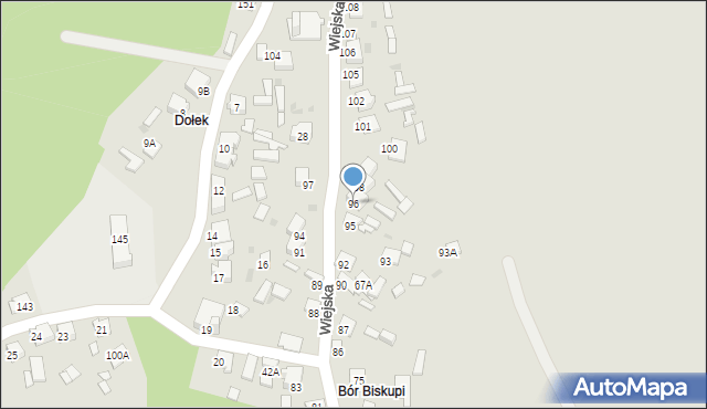 Bukowno, Wiejska, 96, mapa Bukowno