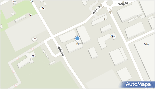 Bydgoszcz, Wiślana, 25, mapa Bydgoszczy