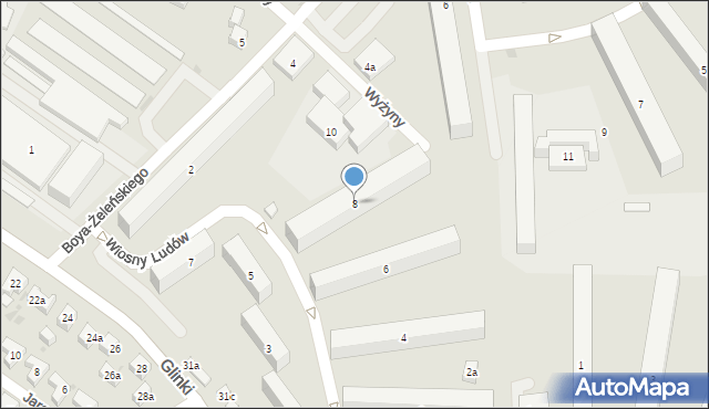 Bydgoszcz, Wiosny Ludów, 8, mapa Bydgoszczy