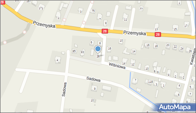 Bykowce, Wiśniowa, 18, mapa Bykowce