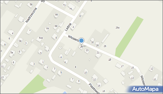 Bykowizna, Wiosenna, 25, mapa Bykowizna