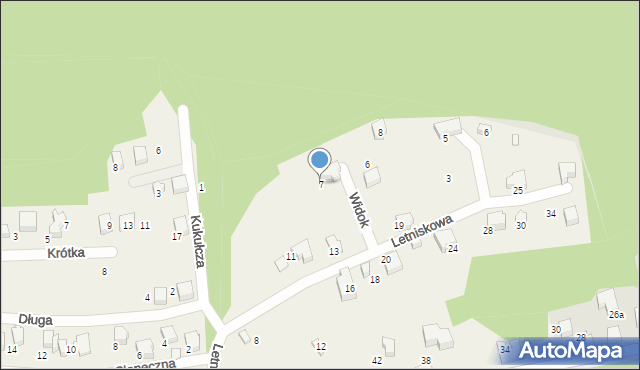 Bystra, Widok, 7, mapa Bystra