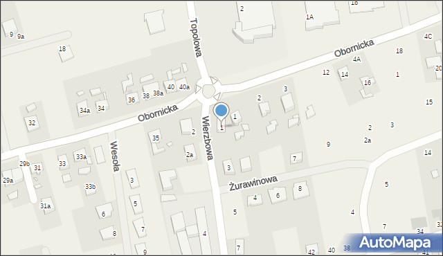 Bytkowo, Wierzbowa, 1, mapa Bytkowo