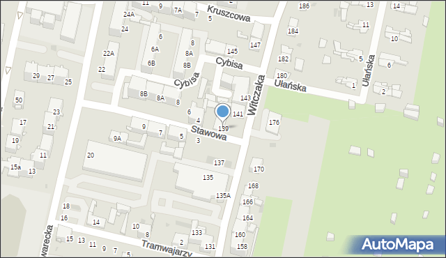 Bytom, Witczaka Stanisława, 139, mapa Bytomia