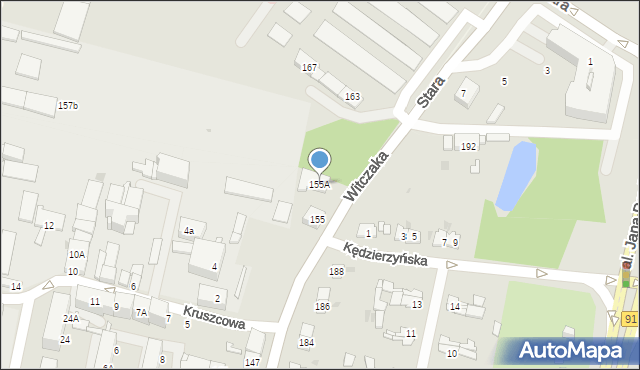 Bytom, Witczaka Stanisława, 155A, mapa Bytomia