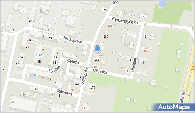 Bytom, Witczaka Stanisława, 182A, mapa Bytomia