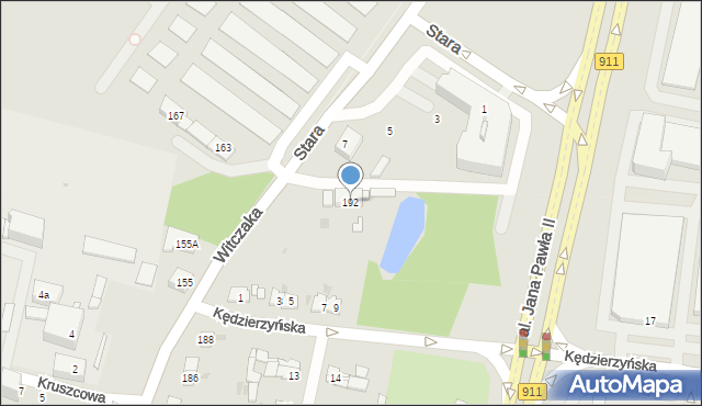 Bytom, Witczaka Stanisława, 192, mapa Bytomia