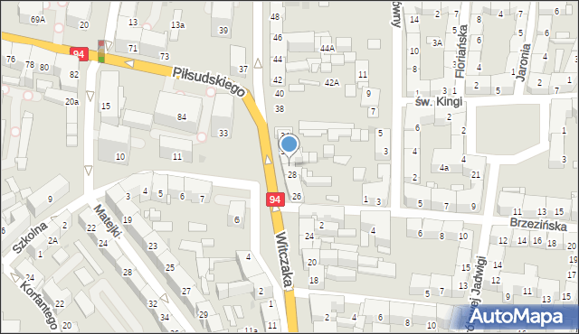 Bytom, Witczaka Stanisława, 30, mapa Bytomia