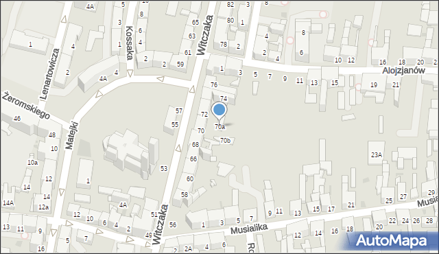 Bytom, Witczaka Stanisława, 70a, mapa Bytomia