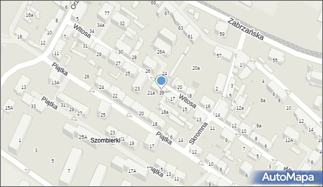 Bytom, Witosa Wincentego, 19, mapa Bytomia