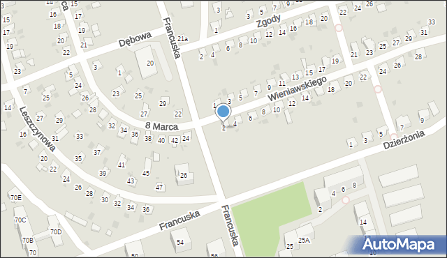 Bytom, Wieniawskiego Henryka, 2, mapa Bytomia