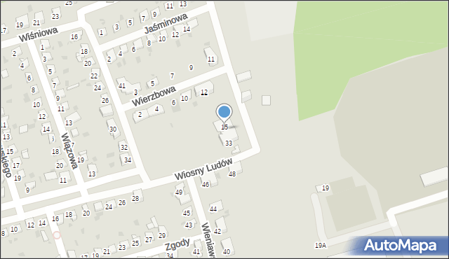 Bytom, Wiosny Ludów, 15, mapa Bytomia