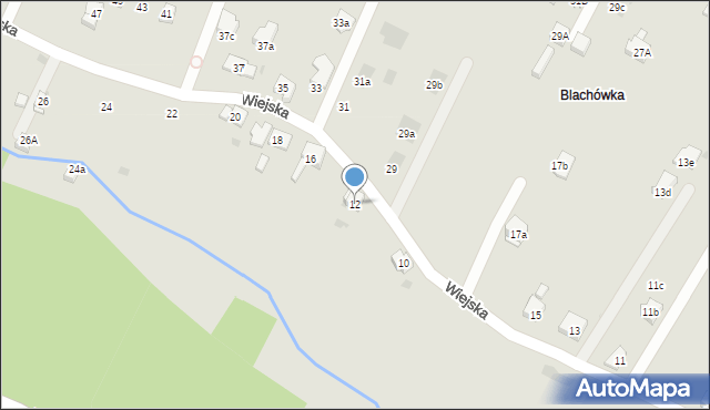 Bytom, Wiejska, 12, mapa Bytomia