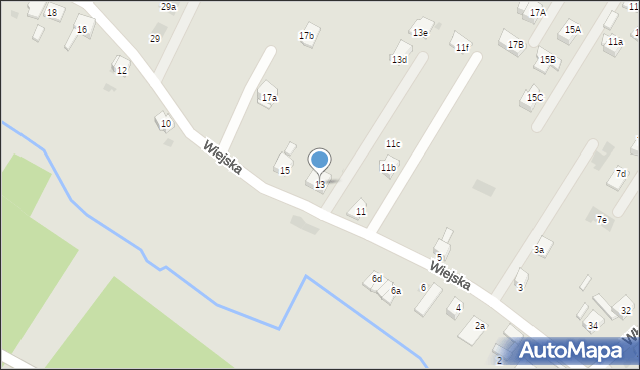 Bytom, Wiejska, 13, mapa Bytomia