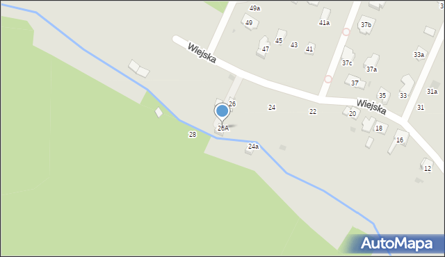 Bytom, Wiejska, 26A, mapa Bytomia