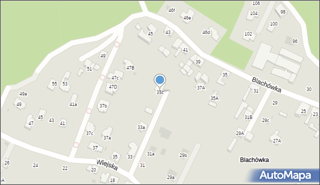 Bytom, Wiejska, 33c, mapa Bytomia