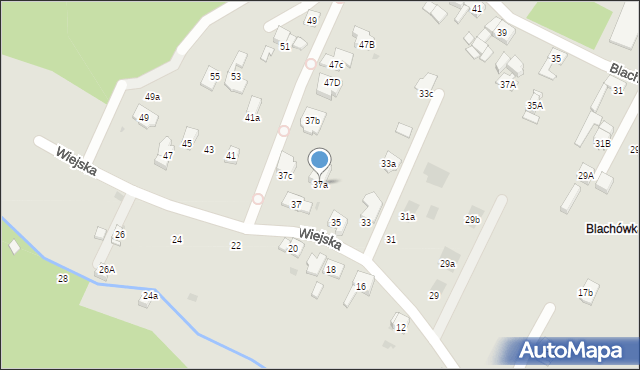 Bytom, Wiejska, 37a, mapa Bytomia