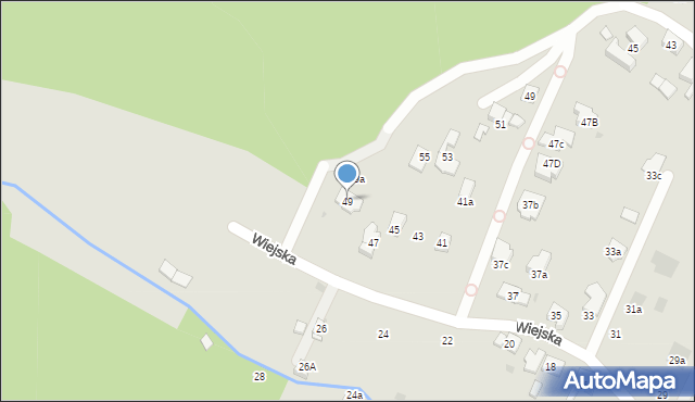 Bytom, Wiejska, 49, mapa Bytomia