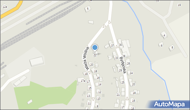 Bytów, Wieża Wodna, 22, mapa Bytów