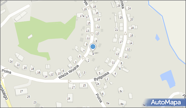 Bytów, Wieża Wodna, 4, mapa Bytów
