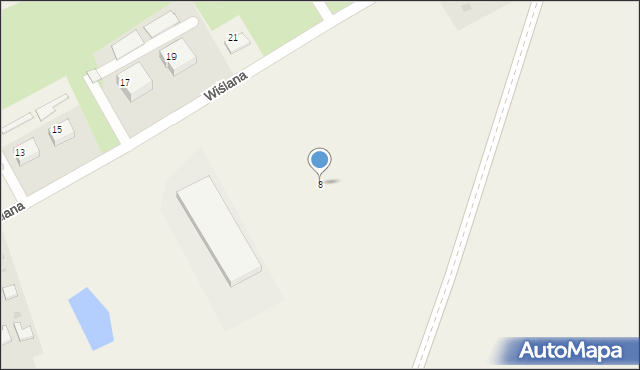 Cedry Małe, Wiślana, 8, mapa Cedry Małe