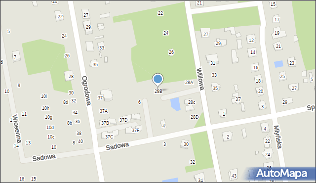 Cegłów, Willowa, 28B, mapa Cegłów