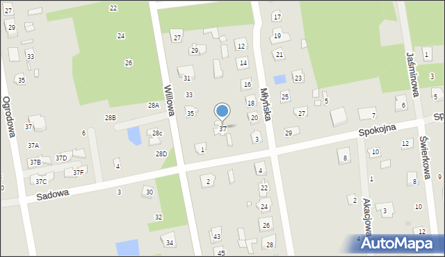 Cegłów, Willowa, 37, mapa Cegłów