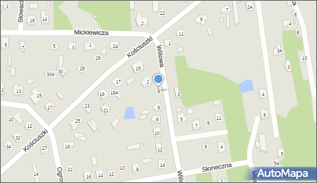 Cegłów, Willowa, 4, mapa Cegłów
