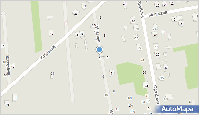 Cegłów, Wiosenna, 6, mapa Cegłów