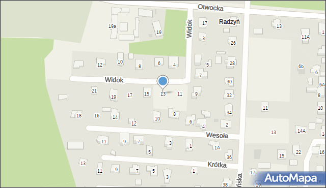 Celestynów, Widok, 13, mapa Celestynów